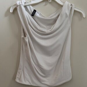 H&M Cream Draped Women's Blouse